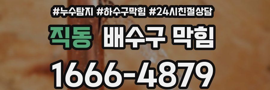 직동 배수구 막힘