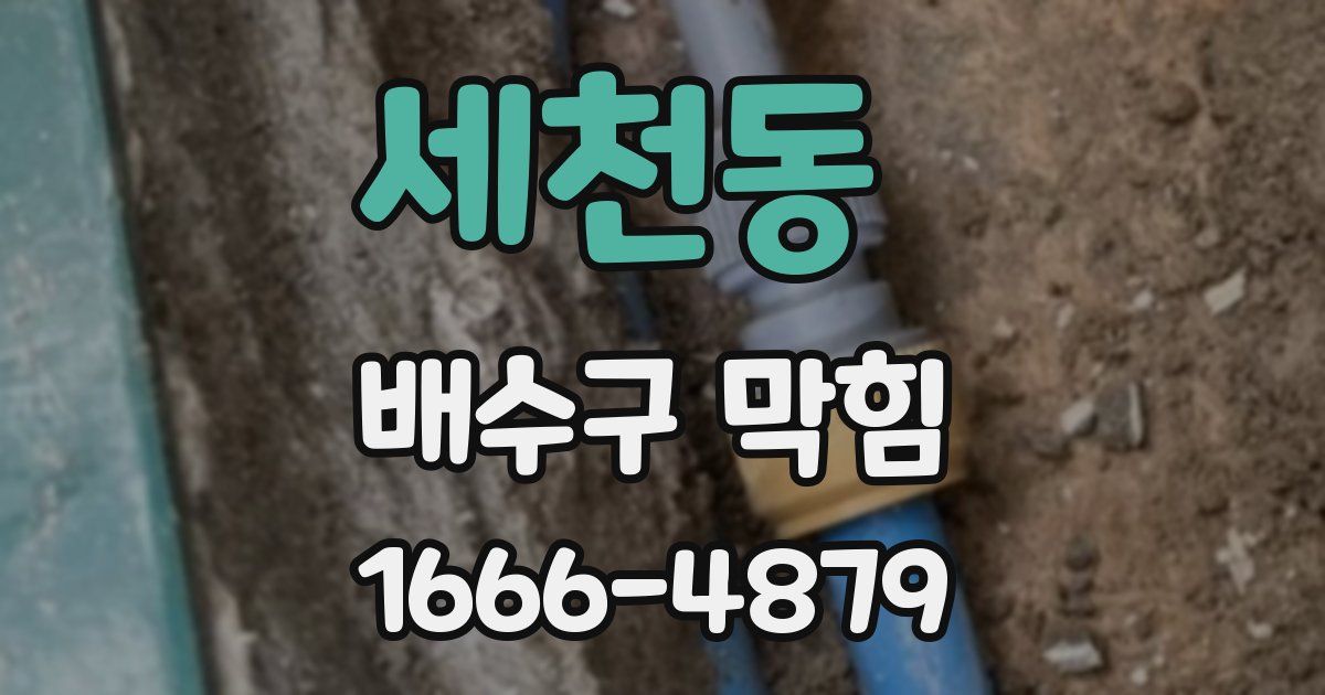세천동 배수구 막힘