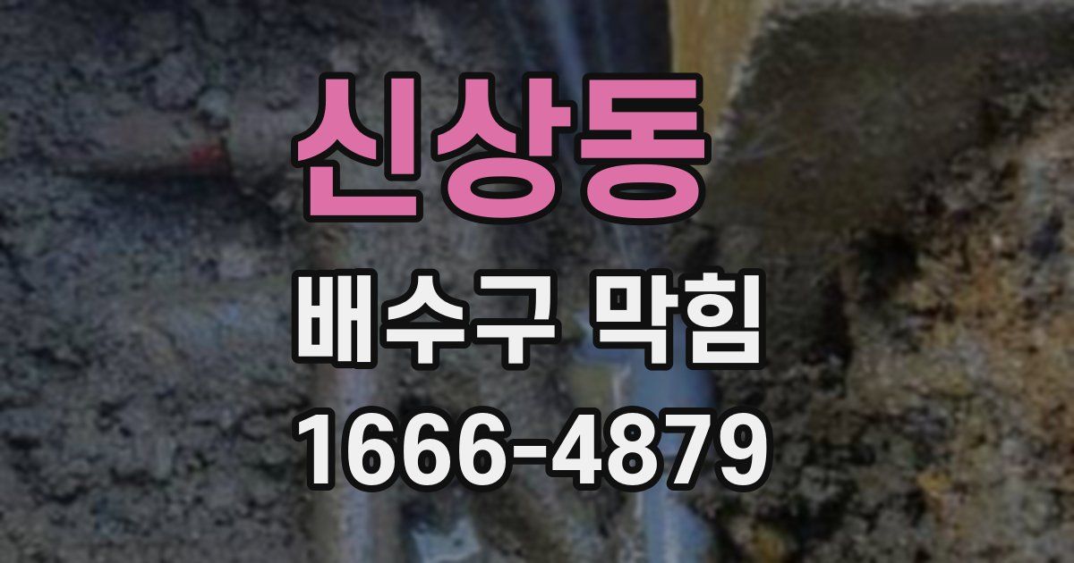 신상동 배수구 막힘