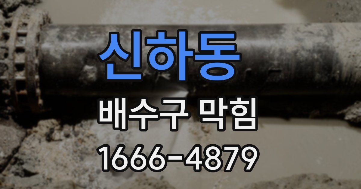 신하동 배수구 막힘