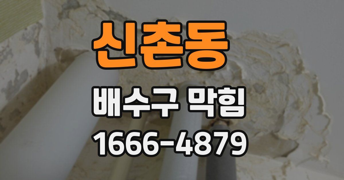 신촌동 배수구 막힘