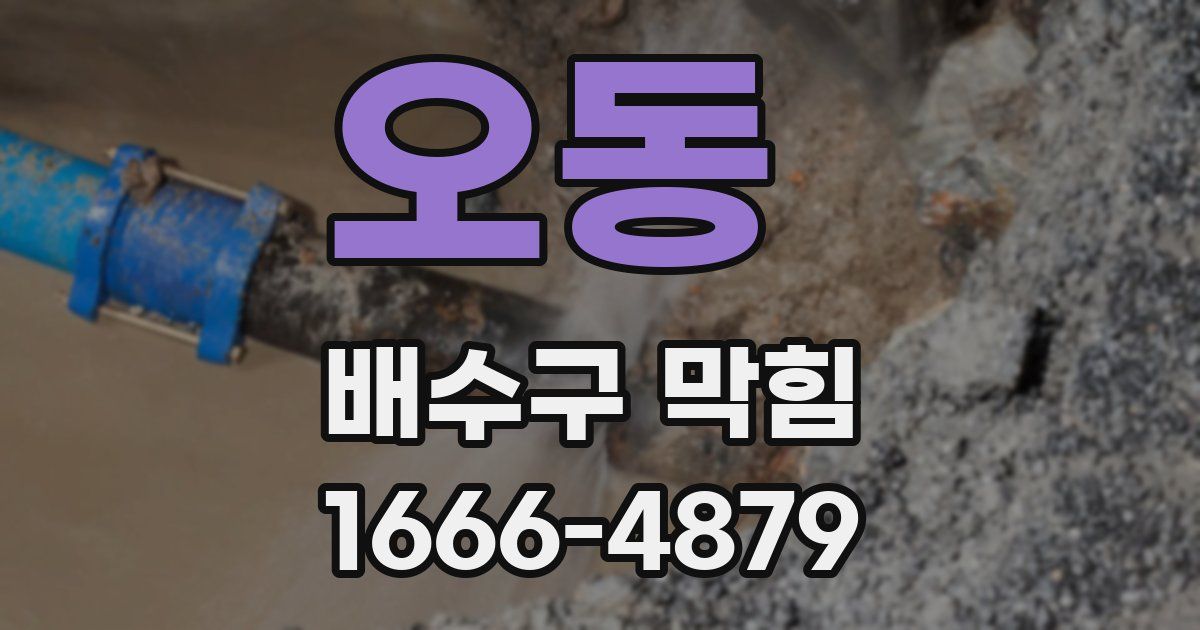 오동 배수구 막힘