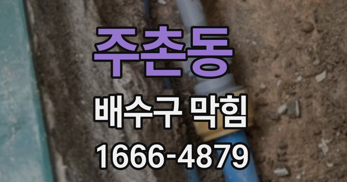 주촌동 배수구 막힘