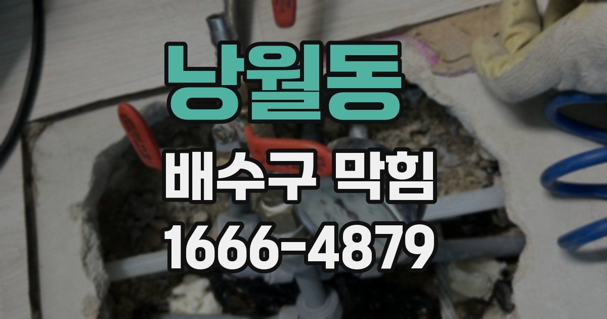 낭월동 배수구 막힘