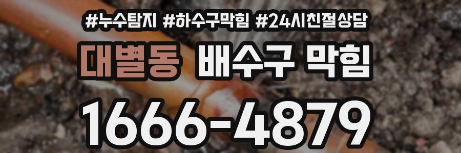 대별동 배수구 막힘