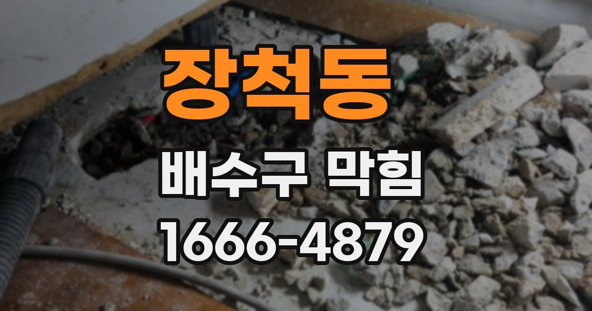 장척동 배수구 막힘