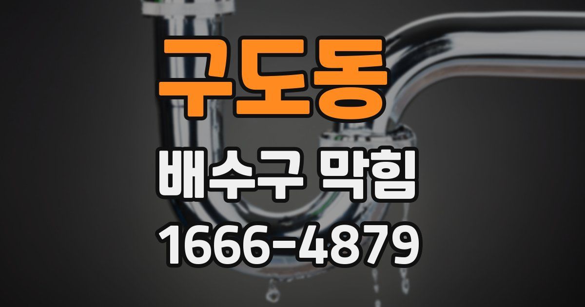 구도동 배수구 막힘