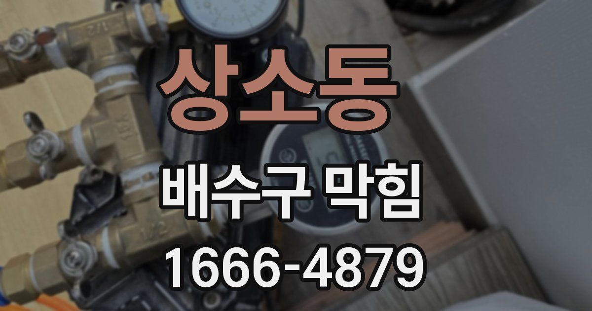 상소동 배수구 막힘