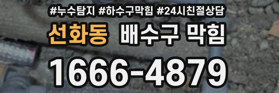 선화동 배수구 막힘