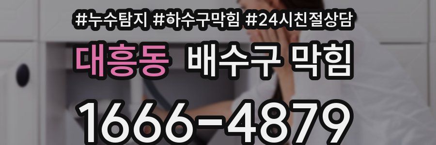 대흥동 배수구 막힘