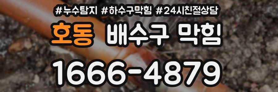 호동 배수구 막힘