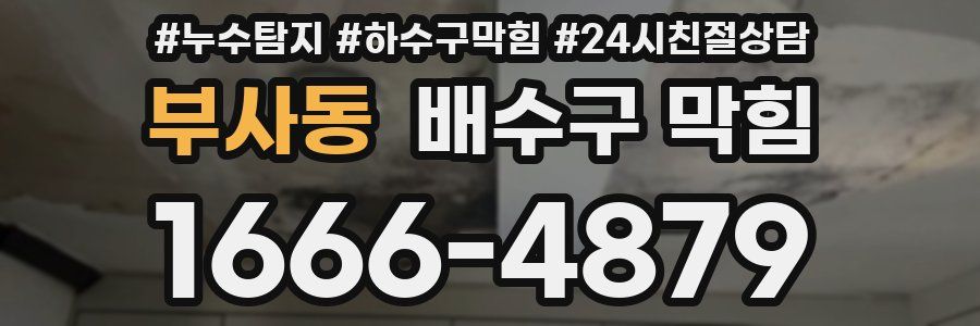 부사동 배수구 막힘