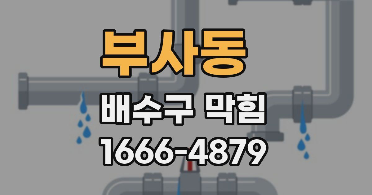 부사동 배수구 막힘