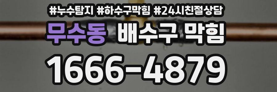 무수동 배수구 막힘