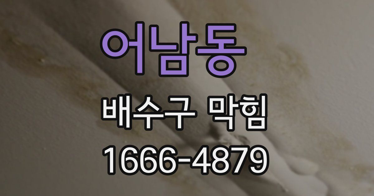 어남동 배수구 막힘