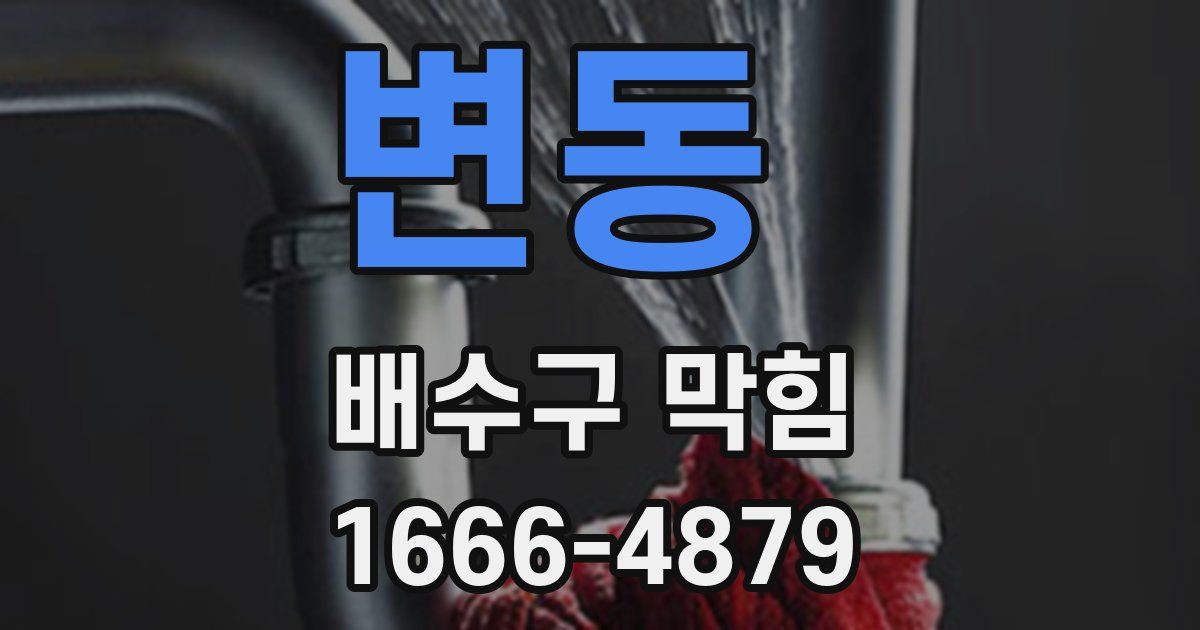 변동 배수구 막힘