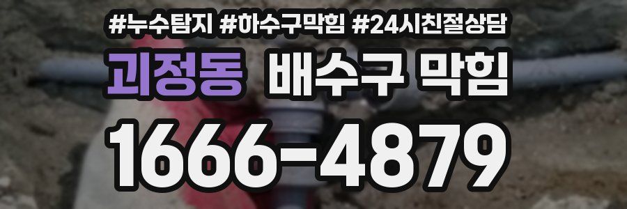 괴정동 배수구 막힘