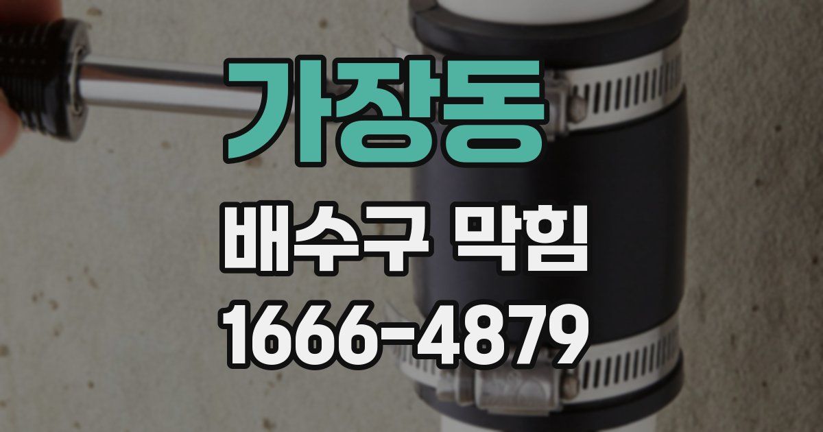 가장동 배수구 막힘