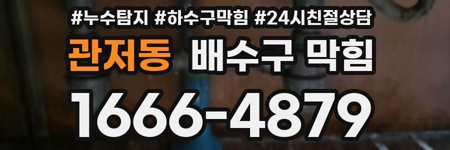 관저동 배수구 막힘