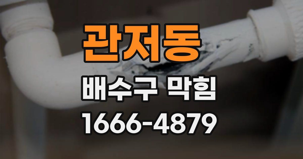 관저동 배수구 막힘