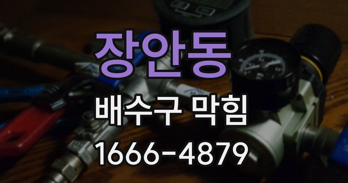 장안동 배수구 막힘