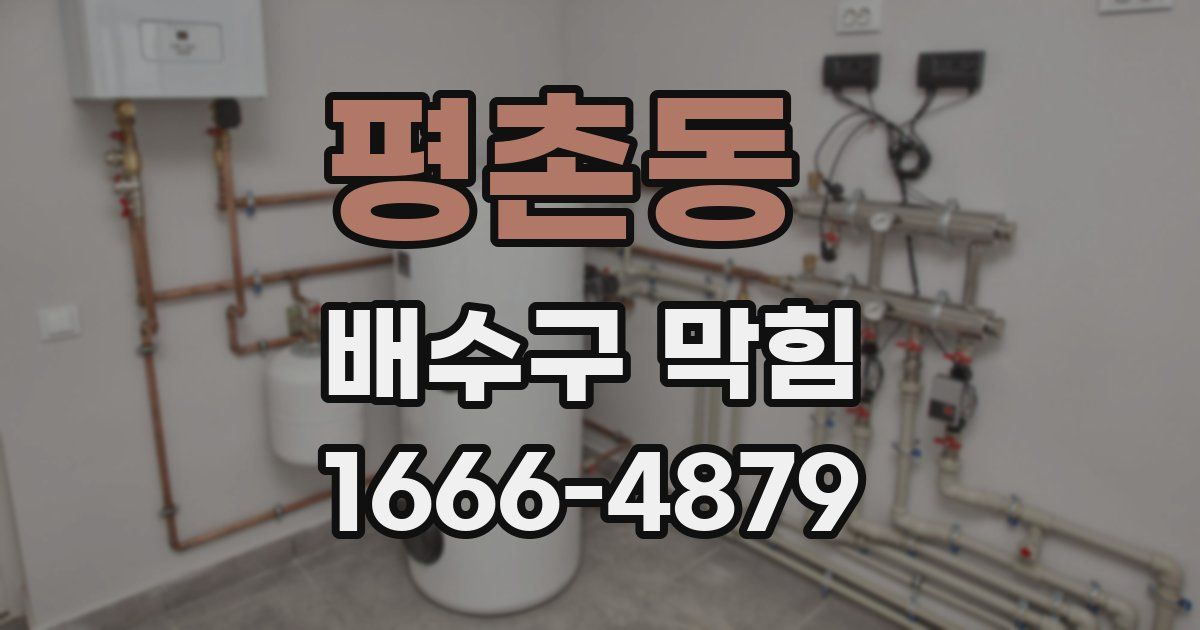평촌동 배수구 막힘