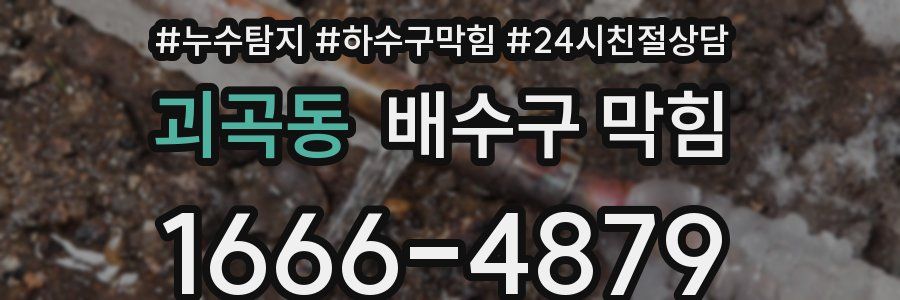 괴곡동 배수구 막힘