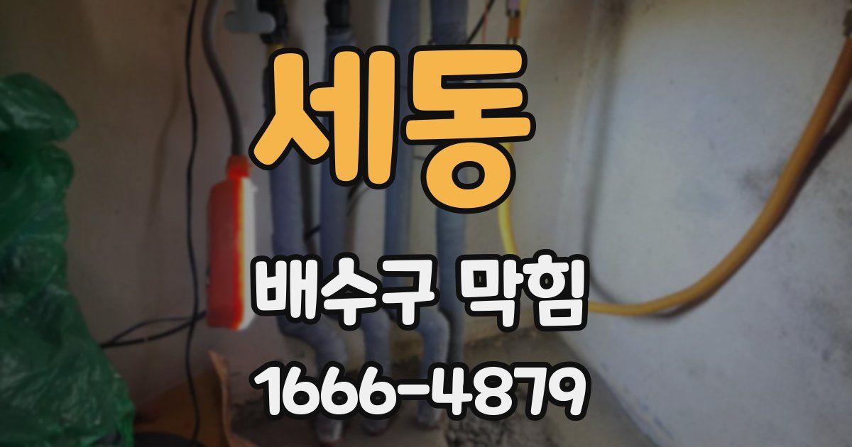 세동 배수구 막힘