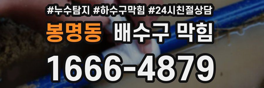 봉명동 배수구 막힘