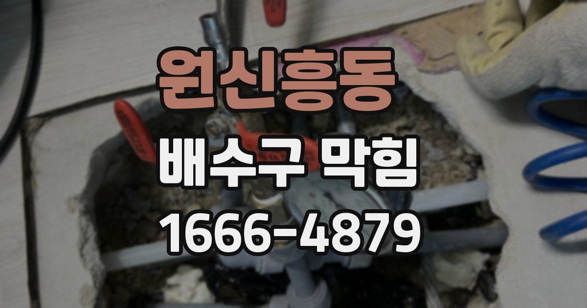 원신흥동 배수구 막힘