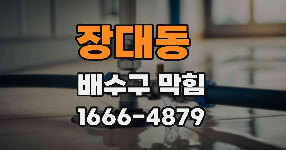 장대동 배수구 막힘