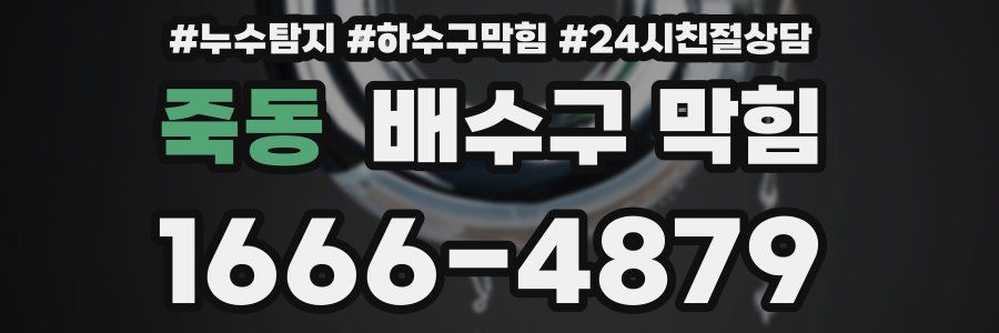 죽동 배수구 막힘