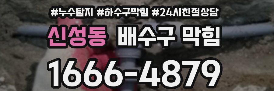 신성동 배수구 막힘
