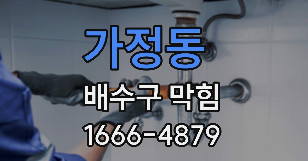 가정동 배수구 막힘