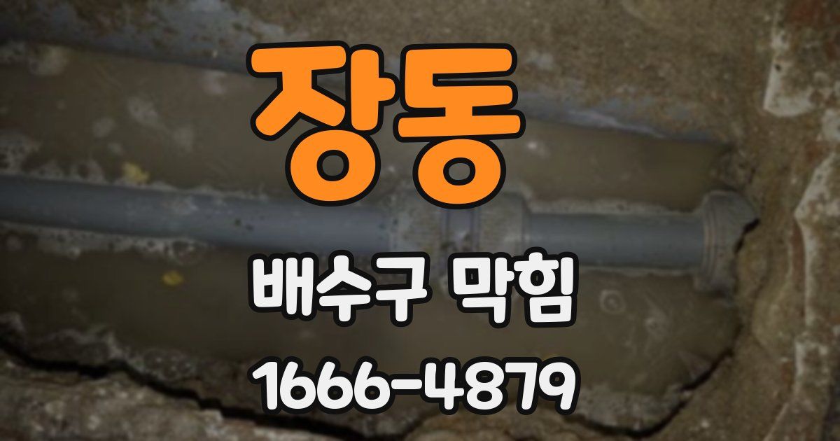 장동 배수구 막힘