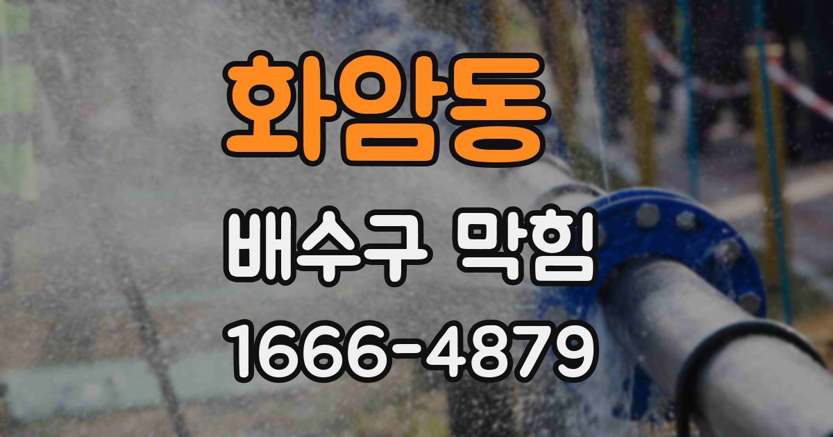 화암동 배수구 막힘