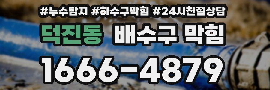 덕진동 배수구 막힘