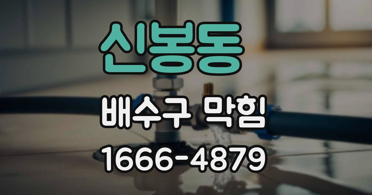 신봉동 배수구 막힘