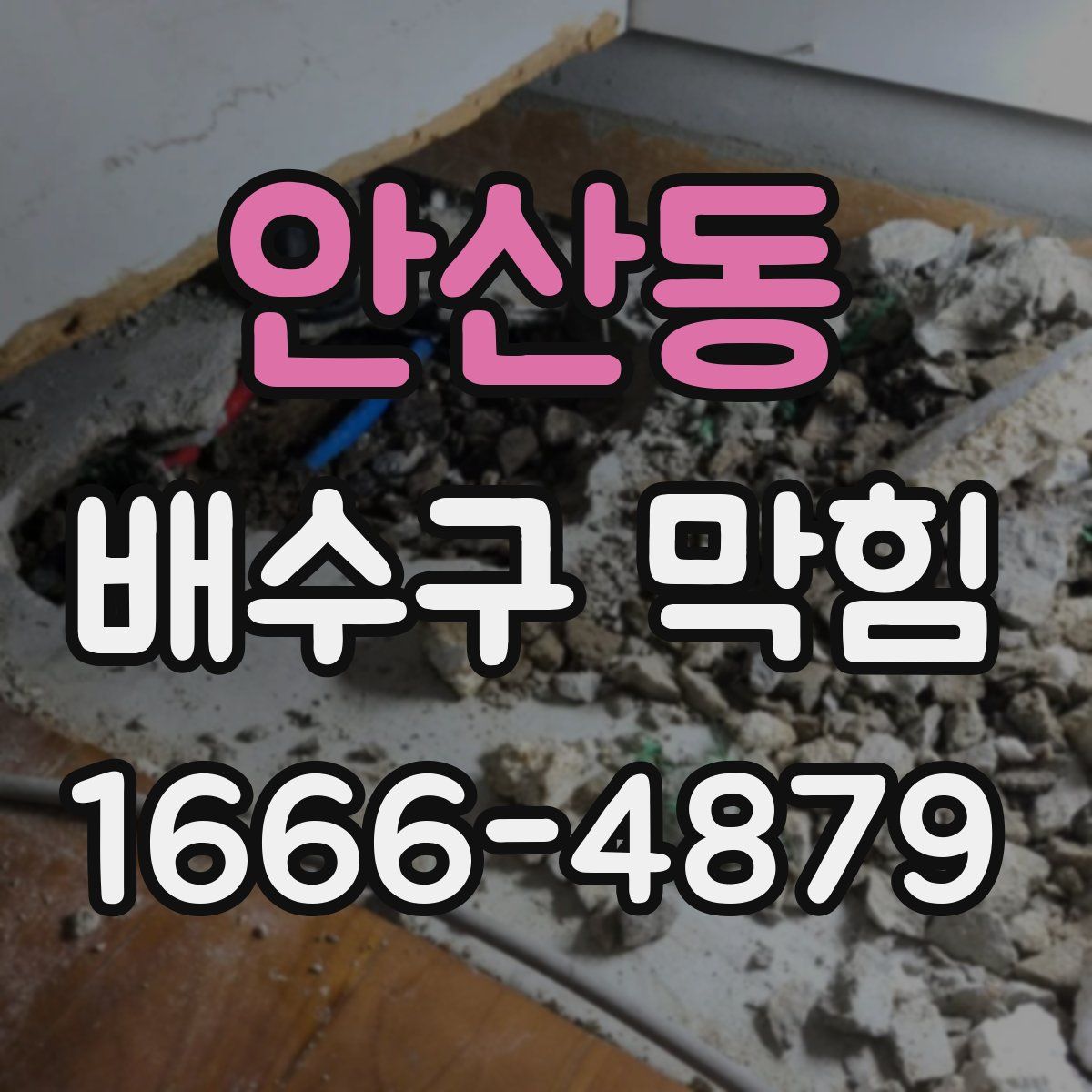 안산동 배수구 막힘
