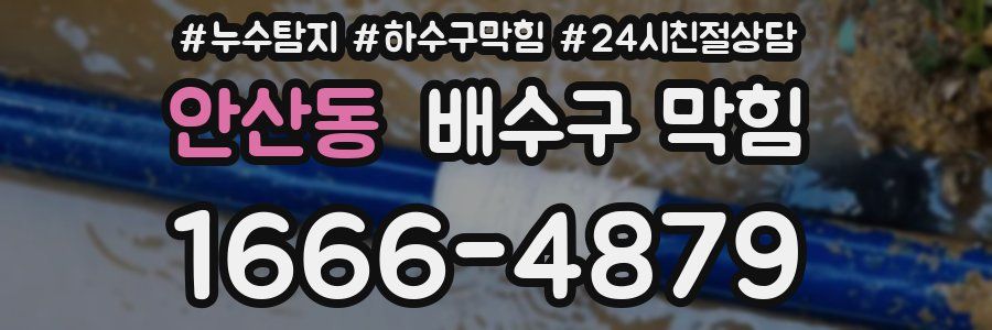안산동 배수구 막힘