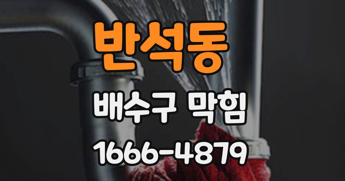 반석동 배수구 막힘