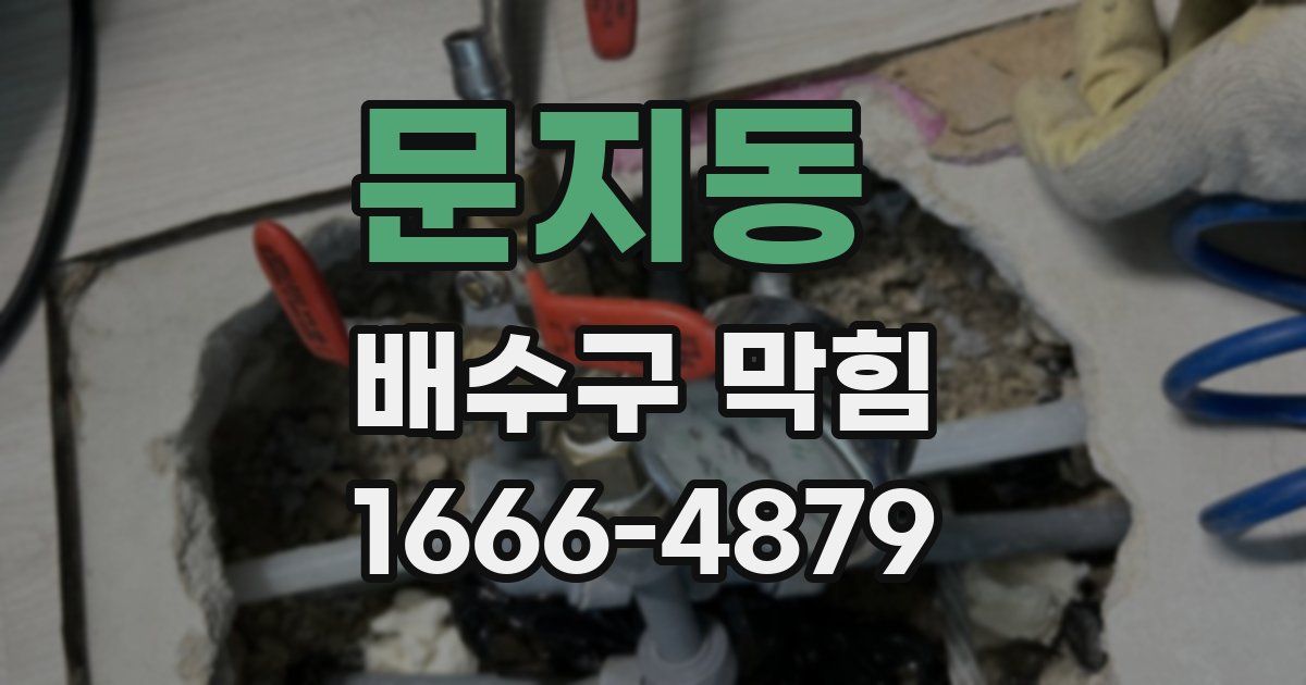 문지동 배수구 막힘