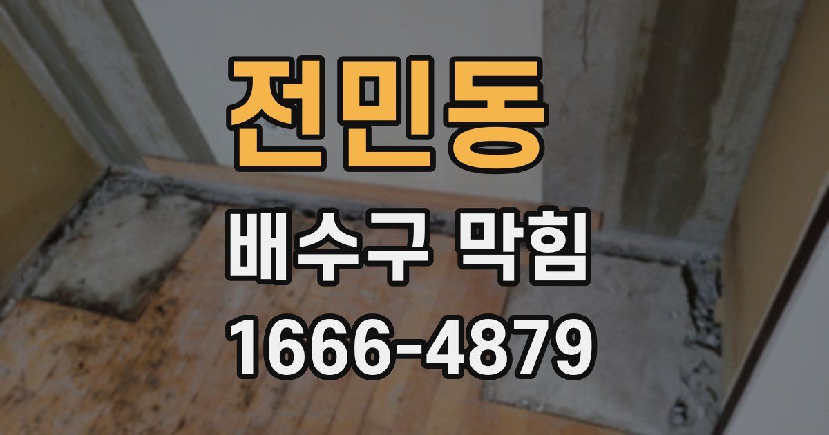 전민동 배수구 막힘