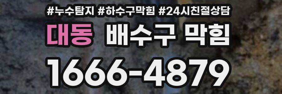 대동 배수구 막힘