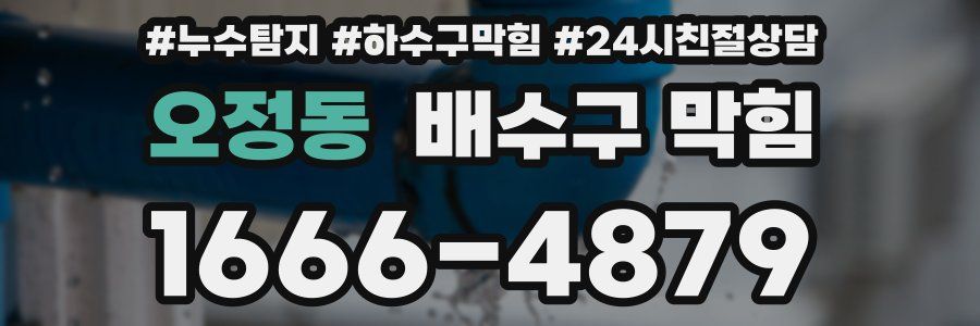 오정동 배수구 막힘