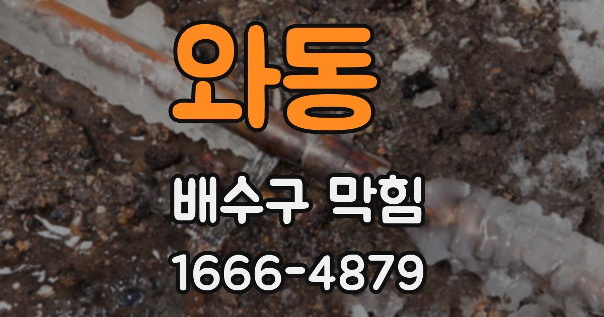 와동 배수구 막힘