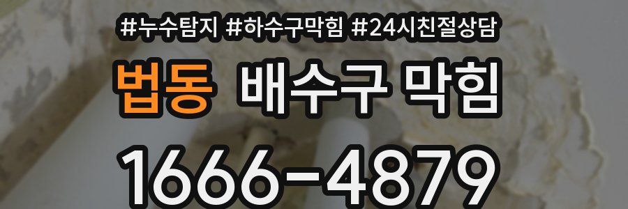 법동 배수구 막힘