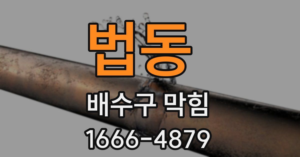 법동 배수구 막힘