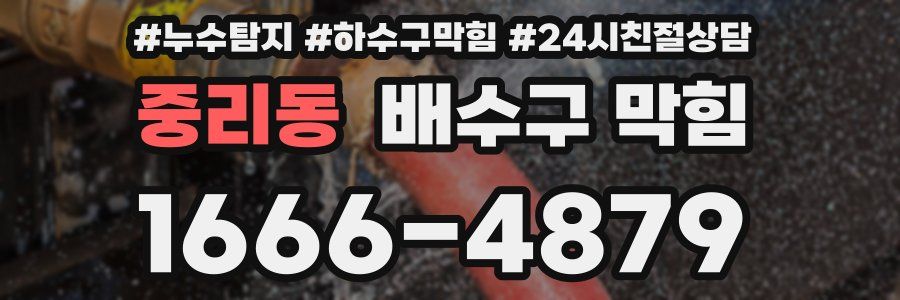 중리동 배수구 막힘