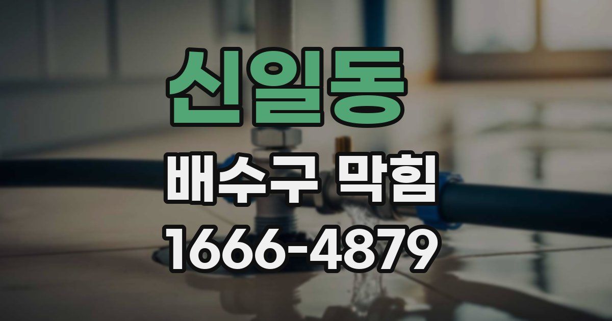 신일동 배수구 막힘